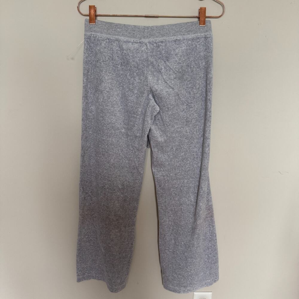 Vintage Y2K Juicy Couture Womens Velour Sweatpants Small Gray Dog Flare Lounge - Picture 6 of 6